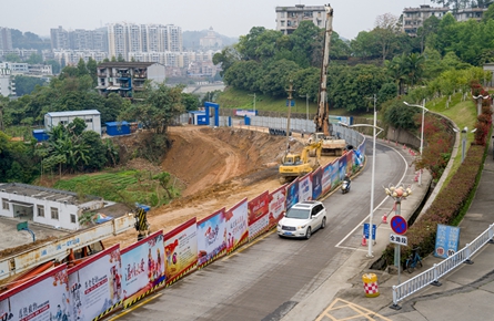 白云路停車場進行基礎(chǔ)施工